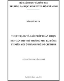 Luận văn Thạc sĩ Kinh tế: Thực trạng và giải pháp hoàn thiện kế toán lợi thế thương mại tại công ty niêm yết ở thành phố Hồ Chí Minh