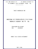 Tóm tắt Luận án Tiến sĩ Kinh tế: Phát triển tập đoàn hóa chất Việt Nam trong nền kinh tế thị trường