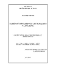 Luận văn Thạc sĩ Hóa học: Nghiên cứu tổng hợp vật liệu Fe3O4@ZIF-8 và ứng dụng