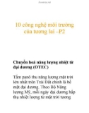 10 công nghệ môi trường của tương lai –P2