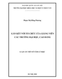 Luận án Tiến sĩ Tâm lý học: Gắn kết với tổ chức của giảng viên các trường đại học, cao đẳng