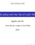 Bài giảng Đại số tuyến tính: Chương 3 - Nguyễn Anh Thi