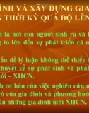 CHƯƠNG 11: VẤN ĐỀ GIA ĐÌNH VÀ XÂY DỰNG GIA ĐÌNH TRONG THỜI KỲ QUÁ ĐỘ LÊN CNXH