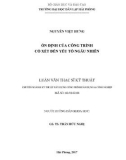 Luận văn Thạc sĩ Kỹ thuật: Ổn định của công trình có xét đến yếu tố ngẫu nhiên