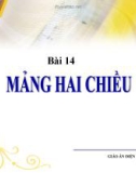 Bài giảng Tin học 11 - Bài 14: Mảng hai chiều