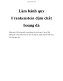 Làm bánh quy Frankenstein đậm chất hoang dã