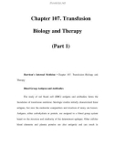 Chapter 107. Transfusion Biology and Therapy (Part 1)