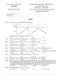 Đề thi KSCL học kì 1 môn Toán lớp 12 năm 2022-2023 - Sở GD&ĐT Nam Định