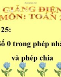 Bài giảng Số 0 trong phép nhân và phép chia - Toán 2 - GV.Lê Văn Hải