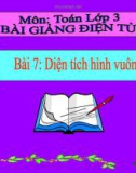 Bài giảng Diện tích hình vuông - Toán 3 - GV.Ng.P.Hùng