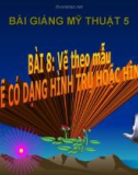 Bài giảng Mỹ Thuật 5 bài 8: Vẽ theo mẫu: Mẫu vẽ có dạng hình trụ và hình cầu