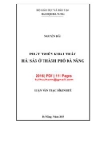 Luận văn Thạc sĩ Kinh tế: Phát triển khai thác hải sản ở thành phố Đà Nẵng