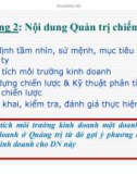 Bài giảng Quản trị chiến lược: Nội dung 2 - PGS. TS. Nguyễn Khắc Hoàn