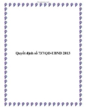 Quyết định số 737/QĐ-UBND 2013