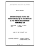 Luận án Tiến sĩ Triết học: Giáo dục giá trị văn hóa tinh thần truyền thống dân tộc với việc hình thành và phát triển nhân cách sinh viên Việt Nam hiện nay