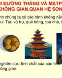 Chương II ĐƯỜNG THẲNG VÀ MẶTPHẲNG TRONG KHÔNG GIAN.QUAN HỆ SONG SONG