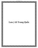 Lưu ý đi Trung Quốc