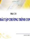 Bài giảng Tin học 11 - Bài 21: Bài tập chương trình con