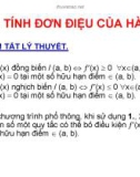 BÀI 2: TÍNH ĐƠN ĐIỆU CỦA HÀM SỐ