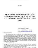 BẢNG TÓM TẮT KHÓA LUẬN TỐT NGHIỆP ĐỀ TÀI: QUY TRÌNH KIỂM TỐN HÀNG TỒN KHO TẠI CÔNG TY DỊCH VỤ TƯ VẤN TÀI CHÍNH KẾ TOÁN VÀ KIỂM TOÁN AASC