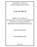 Luận án Tiến sĩ Quản trị kinh doanh: Nghiên cứu tác động của quản trị công ty tới chất lượng thông tin kế toán của các công ty niêm yết trên thị trường chứng khoán Việt Nam