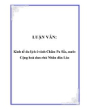 LUẬN VĂN: Kinh tế du lịch ở tỉnh Chăm Pa Sắc, nước Cộng hoà dan chủ Nhân dân Lào