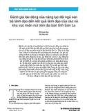 Đánh giá tác động của năng lực đội ngũ cán bộ lãnh đạo đến kết quả lãnh đạo của các xã khu vực miền núi trên địa bàn tỉnh Sơn La