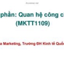 Bài giảng Quan hệ công chúng: Chương 1 - PGS.TS. Nguyễn Đình Toàn