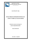 Tóm tắt Luận văn Thạc sĩ Quản trị kinh doanh: Quản trị quan hệ khách hàng tại Công ty Điện lực Quảng Bình