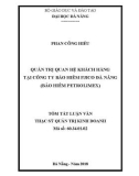 Tóm tắt luận văn Thạc sĩ Quản trị kinh doanh: Quản trị quan hệ khách hàng tại Công ty bảo hiểm PJICO Đà Nẵng (Petrolimex)