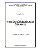 Luận văn Thạc sĩ Địa lý học: Tổ chức lãnh thổ các khu công nghiệp ở tỉnh Đồng Nai