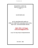 Luận văn Thạc sĩ Quản trị kinh doanh: Quản trị kênh phân phối tại Công ty TNHH nước giải khát Coca-Cola Việt Nam - Chi nhánh Miền Trung