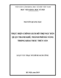 Luận văn Thạc sĩ Chính sách công: Thực hiện chính sách hỗ trợ ngư dân quận Thanh Khê, thành phố Đà Nẵng trong khai thác thủy sản