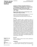 Impacts of dietary supplementation of peptidoglycan extracted from Lactobacillus sp. on the growth performance and resistance to Streptococcus agalactiae of Nile tilapia