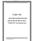 Luận văn: Hoàn thiện hệ thống kênh phân phối vật liệu nội thất tại công ty TNHH MTV Sao Phương Nam