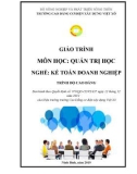 Giáo trình Quản trị học (Nghề: Kế toán doanh nghiệp - Cao đẳng) - Trường Cao đẳng Cơ điện Xây dựng Việt Xô