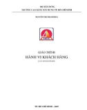 Giáo trình Hành vi khách hàng: Phần 1 - Nguyễn Thị Thanh Hoa