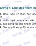 Bài giảng Quản trị nhóm làm việc: Chương 4 - ĐH Thương mại