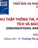 Bài giảng Thay đổi và phát triển tổ chức: Chương 4 - TS. Trương Thị Lan Anh