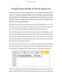 Chuyển form dữ liệu từ Word sang Excel