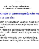 Bài giảng Các bước tạo bài giảng E - Learning từ Powerpoint