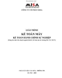 Giáo trình Kế toán máy: Kế toán hành chính sự nghiệp - NXB Văn hóa Thông tin