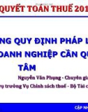 Báo cáo tập huấn: Những quy định pháp luật doanh nghiệp cần quan tâm