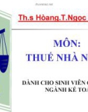 Bài giảng Thuế nhà nước: Chương 3 - ThS. Hoàng T.Ngọc Nghiêm