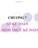 Bài giảng Nguyên lý kế toán - Chương 7: Sổ kế toán và hình thức kế toán (tt)