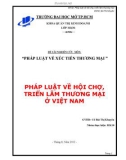 Đề tài: Pháp luật về hội chợ, triển lãm thương mại