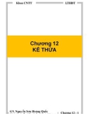 Bài giảng Lập trình hướng đối tượng: Chương 12 - Nguyễn Sơn Hoàng Quốc, ThS. Nguyễn Tấn Trần Minh Khang