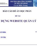 Báo cáo đồ án: Xây dựng Website quản lý đĩa