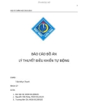 Báo cáo đồ án: Lý thuyết điều khiển tự động