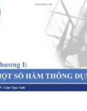 Bài giảng tin học ứng dụng: Chương I - Một số hàm thông dụng